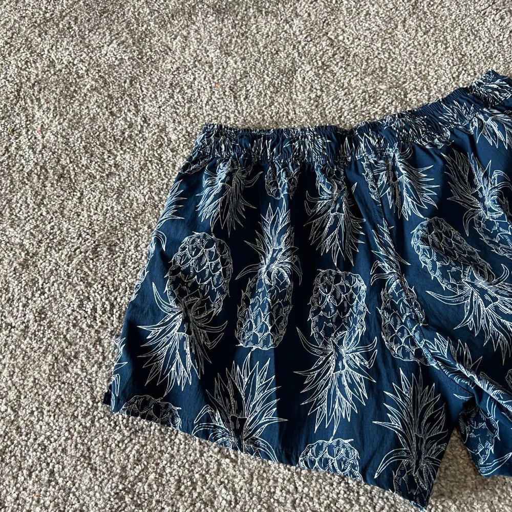 Lauren James shorts womens medium blue white pineapple printed‎ pull on athletic - Picture 6 of 15
